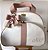 Bolsa Maternidade Média Sintético OffWhite com faixa nude - Imagem 6